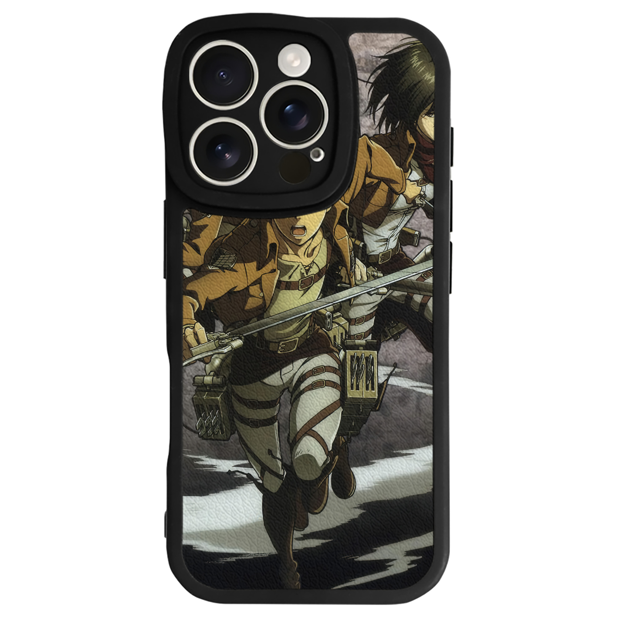 （画像用） 進撃の巨人 Attack on Titan 【iPhone 16シリーズ対応】シリコンスマホケース（レザー調） 材質：シリコン